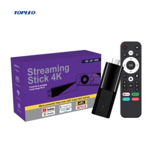 Topleo 2.4G WIFI stick usb smart tv android 10 4k hd fire alexa voice android tv stick - Image 2