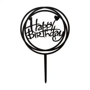 Happy Birthday Acrylic Party Cake Topper Mirror Gold Cake Topper Children's Birthday Cake Decoration Supplies - Image 3