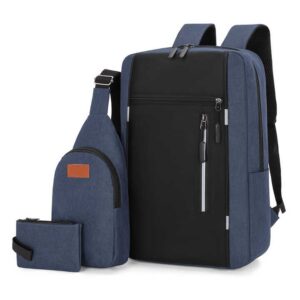 Wholesale Men Casual Computer Waterproof School Rucksack Bag Polyester Laptop Backpack - Image 1