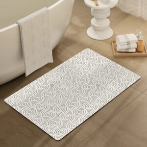Soft Water Absorbent Black Color Welcome Floor Indoor Mini Bathroom Rug Set Natural Rubber Bath Mat - Image 5