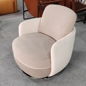 Comfortable leisure lounge chair Fabric single Sofa accent armchair Velvet Swivel Revolving Living Room Chairs - Image 7