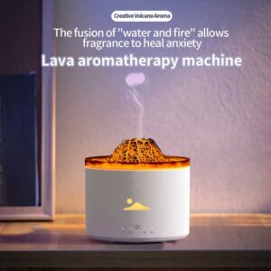 350ml Ultrasonic 3D Flame Air Humidifier Jellyfish Spray Essential Oil Diffuser 7 Color LED Light Home Aroma Diffuser Household - Image 3