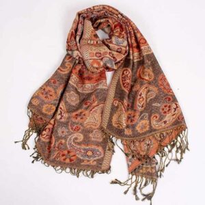 Factory exquisite jacquard cashew woven pattern cashmere pashmina shawl - Image 7