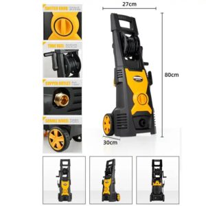 Sonlin 1800W Induction Motor 140Bar Yellow Portable High Pressure Car Washer 220-240V/50HZ 6.3L/min Car Wash Machine Automatic - Image 3