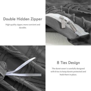 Luxury Solid Color Quilt Set Jacquard Tufted Cover Bedding set Boho Microfiber 3pc Tufted Duvet Cover Set for king size bed - Image 5