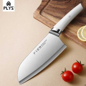 7 in Stainless Steel Slicing Knife Meat Cleaver Household Kitchen Knife with Plastic Handle - Image 3