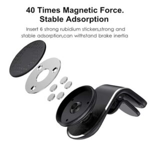 Magnetic Car Phone Holder Universal 360 Degree Rotation Magnet Stand Phone Holder For Car Air Vent Clips Accessory - Image 5