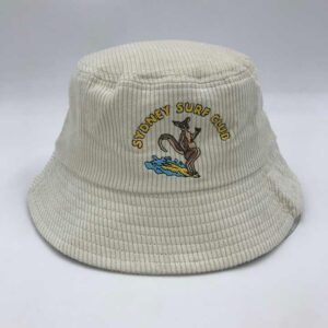Corduroy Bucket Hat With Custom Embroidery Logo Design Outdoor And Surf Hats - Image 7