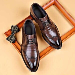Luxury 38-48 Size Men's Business Formal Leather Footwear Leather Office Career Men Shoes Slip-On - Image 4