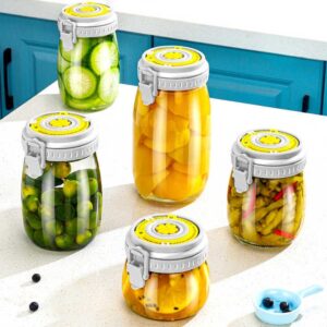 New design clear airtight food glass storage jar 500ml 750ml 1000ml 1500ml 2000ml be timed storage jar - Image 5
