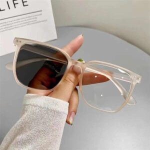 Square Photogrey optical frame Anti Blue Light Eyeglass Color Changing Transparent Spectacle Frame Photochromic Computer Glasses - Image 4