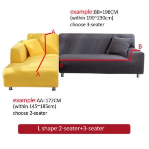 Solid Color Elastic Slipcovers Couch Cover Stretch Sofa Towel Corner Sofa Covers 3 Seats For Fully Wrapped Chaselong Cover - Image 6