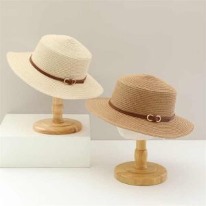 Wholesale Flat Top Straw Hat Fashion Women Large Capacity Tote Bag Seaside Vacation Tote Beach Shoulder Bag And Straw Hats Set - Image 7