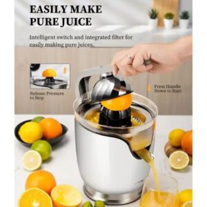 GDOR 150 Watts of Power for Orange Lemon Grapefruit Juice Extractor Spout Lock Electric Citrus Juicer Squeezer Stainless Steel - Image 3