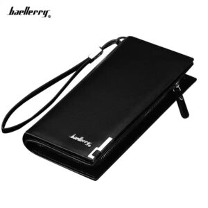 Wholesale popular black and brown long wallet Baellerry Brand newest designer wallet Fast delivery RTS PU wallets leather men - Image 3
