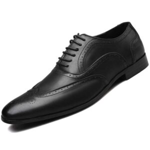 High Quality Big Size Casual Wedding Brown Leather Business Men's Dress Shoes - Image 4