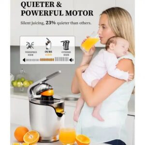 GDOR 150 Watts of Power for Orange Lemon Grapefruit Juice Extractor Spout Lock Electric Citrus Juicer Squeezer Stainless Steel - Image 5