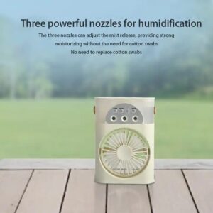 Hot Sale Mini Portable Table Personal Air Cooler Fan With 7 Colors Light Humidification Refrigeration - Image 5