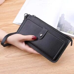 wholesales women's luxury leather PU ladies large capacity wristlet card holder wallet women - Image 7