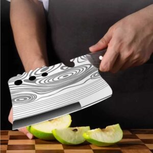 7.5 in Chinese Kitchen Knife Stainless Steel Laser Texture Kitchen Knife Butcher Knife - Image 5