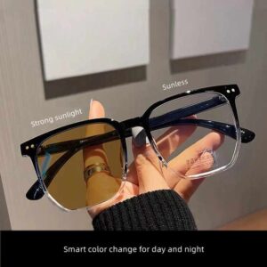 Square Photogrey optical frame Anti Blue Light Eyeglass Color Changing Transparent Spectacle Frame Photochromic Computer Glasses - Image 3