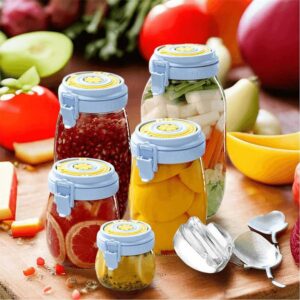 New design clear airtight food glass storage jar 500ml 750ml 1000ml 1500ml 2000ml be timed storage jar - Image 4