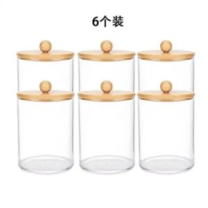 3 Pack Qtip Holder Dispenser Plastic Cotton Swab HolderJar Container Dispenser Cotton Swab Holder Qtip Dispenser With Bamboo Lid - Image 7