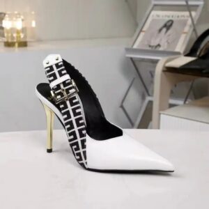 Women's Gold Genuine Leather Stiletto Heel Shoes Soft Summer High Heels Pointed Toe Buckle-Fastening Thin - Image 1
