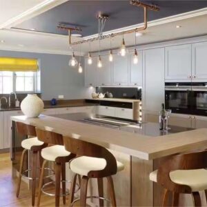 Morden Style Hot Sell wood design dining chair Cheap China Garage Chair Hight Adjustable Barstool Set - Image 7