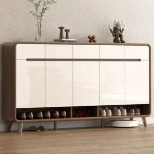 Shoes Cabinet Rack Living Room Entryway Panel Furniture Bench Shoe Rack - Image 3