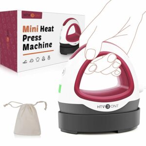 HTVRONT Portable MINI Heat Press Machine T-shirts Printing DIY Easy Heating Transfer Iron On HTV for Clothes Bags Hats Pads - Image 2