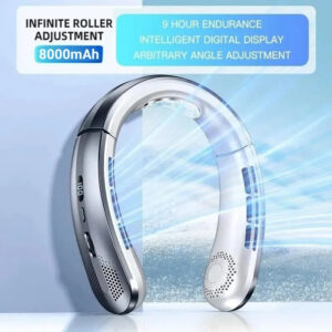 Xiaomi 8000mAh USB Hanging Neck Fan Portable Bladeless Mini Rechargeable Mute LED Digital Display Electric Fans Air Cooler New - Image 3