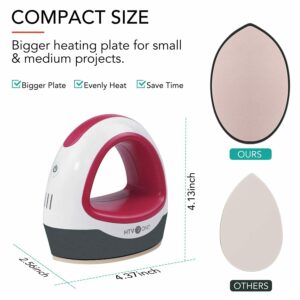 HTVRONT Portable MINI Heat Press Machine T-shirts Printing DIY Easy Heating Transfer Iron On HTV for Clothes Bags Hats Pads - Image 5