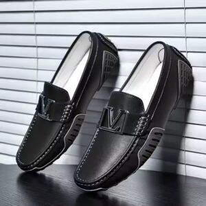 Men's Trendy Leather Dress Shoes Breathable Slip-On Loafers Light Design Anti-Slippery Office Casual Use Autumn - Image 4
