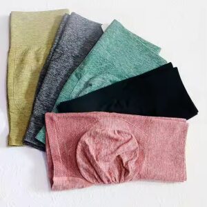 Sports Scrunch Butt High Waist Breathable Leggings Wide Waistband Mesh Seamless Yoga Shorts For Women - Image 4