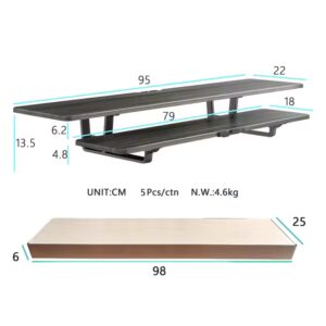 Keypoint Manufacture Shelf Desktop Wooden monitor computer monitor stand 2 monitor stand riser - Image 6