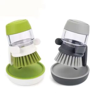 Multifunctional Kitchen Cleaning Tool Holder Rack Hand Press Manual Soap Dispenser Pot Dish Brush - Image 7