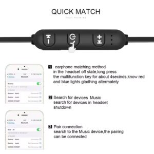 XT6 Magnetic V4.2 Earphone Sport Running Wireless Neckband Headset Headphone with Mic Stereo Music For Xiaomi - Image 5