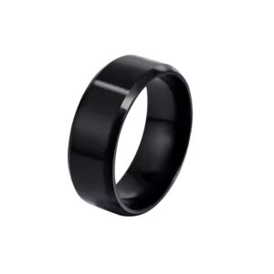 Fashion trendy 6 Color Stainless Steel Ring 8mm Width Blanks Popular Cheap Jewelry Ring Full Size For Men - Image 5