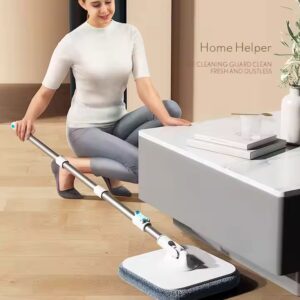 Spin Mop and Bucket Floor Cleaning Mops with Dirty Clean Water Separation Bucket - Image 4