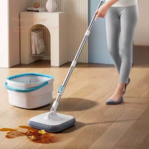 Spin Mop and Bucket Floor Cleaning Mops with Dirty Clean Water Separation Bucket - Image 3