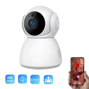 V380 VRT-Q9 PTZ WiFi Home Security Wireless Camera Blink Night Vision Motion Detection Tracking Baby Monitor - Image 1