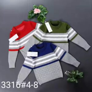 Wholesale Boys Sweater Design O-neck knitted handmade high quality cotton sweater for kids - Image 3