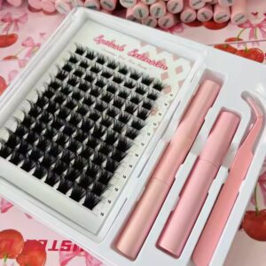 Black Package Cluster Lash Natural Thin Band Segment Eyelashes DIY Lash Extension Kit Cluster Lashes Kit - Image 7