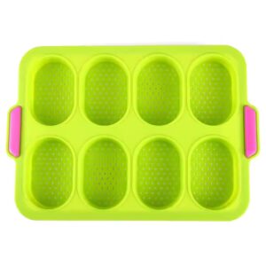 Food Grade 8 Grid French Bread Baking Mold Oval Silica Gel Silicone Cake Tools for Oven and Tabletop Use - Image 6