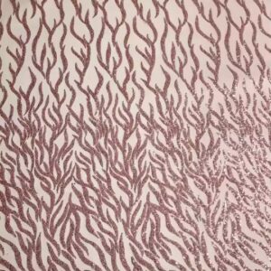 Burnt Orange Beaded Tulle Lace 5 Yards Luxury Sequins Pearls Fabric Mesh Lace For Bridal Prom Dress - Image 3