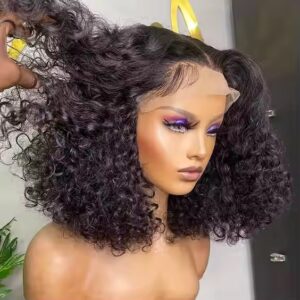 Cheap Deep Curly Wave Short Bob Wig Human Hair Hd Full Lace Front Wig Vendor Raw Indian Virgin Lace Frontal Wig For Black Women - Image 3