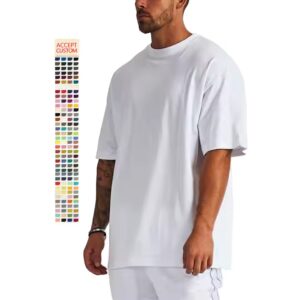 Blank Cotton Street Wear Tshirt Oversized Drop Shoulder T-shirt Custom High Quality Printing Heavy Weight T Shirt for Men - Image 1