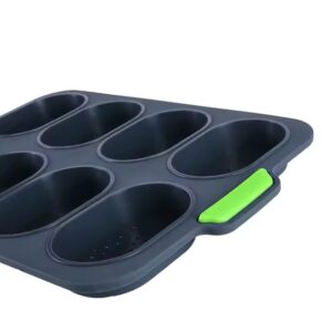 Food Grade 8 Grid French Bread Baking Mold Oval Silica Gel Silicone Cake Tools for Oven and Tabletop Use - Image 4