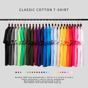 100% Cotton Tshirt Blank Men T Shirt Plain Casual Men's T-shirts - Image 3